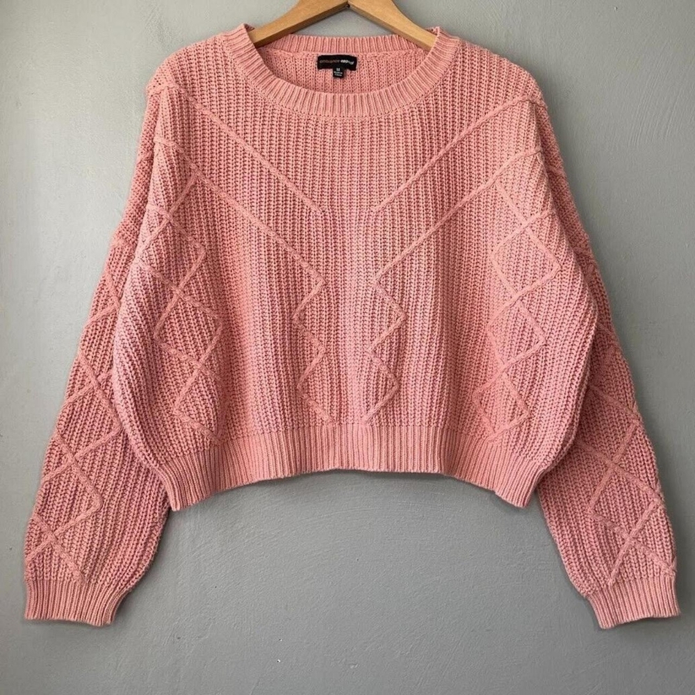 Pink Cable Knit Sweater